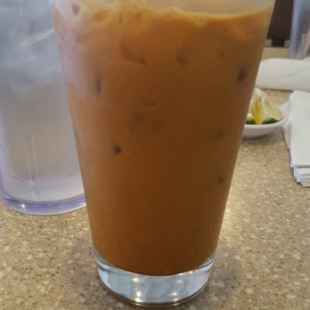 Pho Hai Van - Thai ice tea.  So yummy!!! - Vietnamese Near Me - Houston, Texas