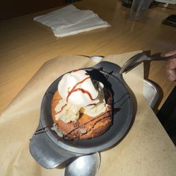 Delicious cookie skillet, so warm and fresh!! Delicious cookie skillet, so warm and fresh!!