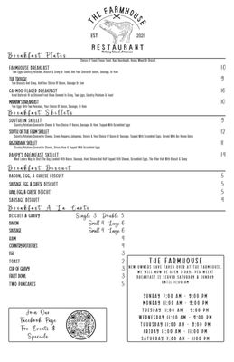 Menu photo 3 The Farmhouse Restaurant Eureka Springs, AR