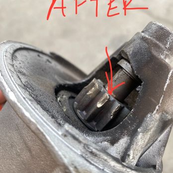 Number One Auto - Starter pinion immediately after owner tried to take it out with the engine still running - Auto Repair Near Me - Iowa City, Iowa