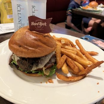 Hard Rock Cafe - Swiss Mushroom Burger - American Near Me - Hollywood, Florida Hard Rock Cafe - Swiss Mushroom Burger - American Near Me - Hollywood, Florida