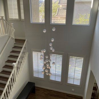 Black Bull Electric - Finished Chandelier Install - Electricians Near Me - Granada Hills, California