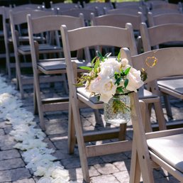 Ceremony hanging vases. Petals down sides of aisle. Ceremony hanging vases. Petals down sides of aisle.