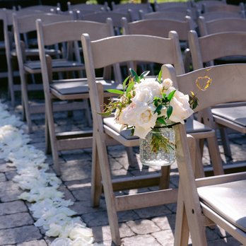 The Flower House - Ceremony hanging vases. Petals down sides of aisle. - Florists Near Me - Livermore, California The Flower House - Ceremony hanging vases. Petals down sides of aisle. - Florists Near Me - Livermore, California