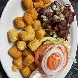 Rae's Dayz Diner - Bacon blue cheese burger