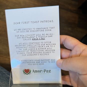 First Toast - Note of rebranding coming soon - Mexican Near Me - Lodi, California