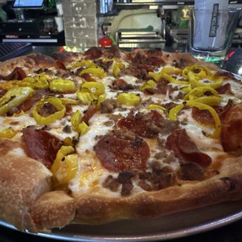 Grayton Road Tavern - Pepperoni, Sausage and Banana Pepper pizza - American Near Me - Cleveland, Ohio