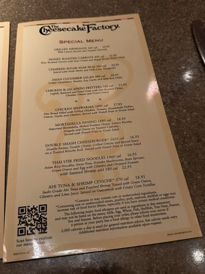 Menu photo 2 The Cheesecake Factory Boca Raton, FL Menu photo 2 The Cheesecake Factory Boca Raton, FL