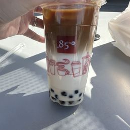Vanilla late with boba Vanilla late with boba