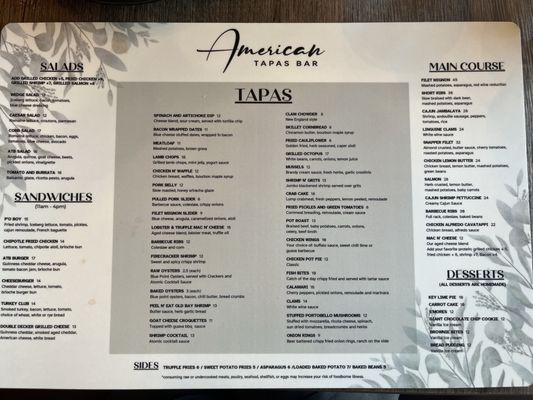 Menu photo 7 American Tapas Bar Fort Lauderdale, FL