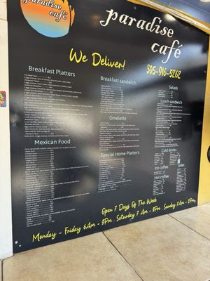 Menu photo 1 Paradise Cafe Key West, FL