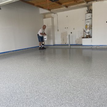 The Epoxy Garage Guy - Bobby doing his magic!! - Flooring Near Me