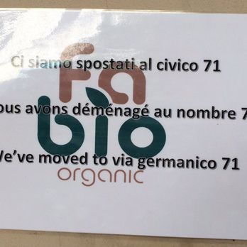 Re Bio - NOTE THAT FA-BIO HAS MOVED DOWN THE BLOCK TO #71 -- BIGGER AND BETTER THAN EVER, NOW WITH SIDEWALK SEATING! - Juice Bars & Smoothies Near Me - Rome, RM Re Bio - NOTE THAT FA-BIO HAS MOVED DOWN THE BLOCK TO #71 -- BIGGER AND BETTER THAN EVER, NOW WITH SIDEWALK SEATING! - Juice Bars & Smoothies Near Me - Rome, RM