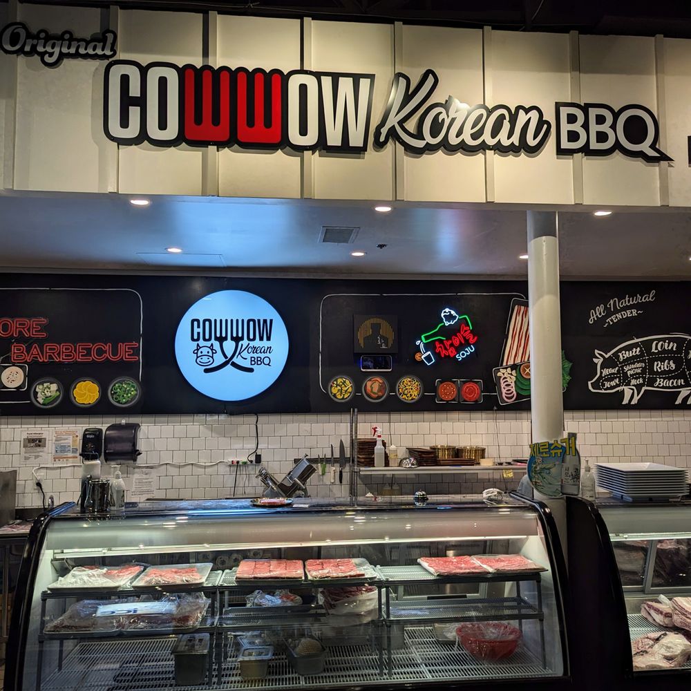 Cow Wow Korean BBQ - Inside. "Deli" area with meats on display. I like it. - Korean Near Me - Suwanee, Georgia Cow Wow Korean BBQ - Inside. "Deli" area with meats on display. I like it. - Korean Near Me - Suwanee, Georgia