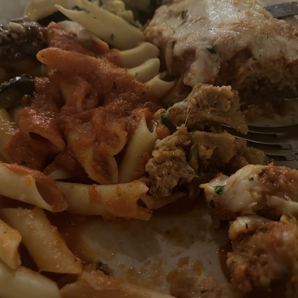 Joe & Giuseppe - Eggplant, cheese, meat, and tomato sauce with a side of pasta - Italian Near Me - Arlington Heights, Illinois Joe & Giuseppe - Eggplant, cheese, meat, and tomato sauce with a side of pasta - Italian Near Me - Arlington Heights, Illinois