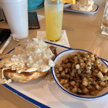 Lola's Handcrafted Kitchen - Eggs over Texas and a mimosa - Sandwiches Near Me - Tyler, Texas