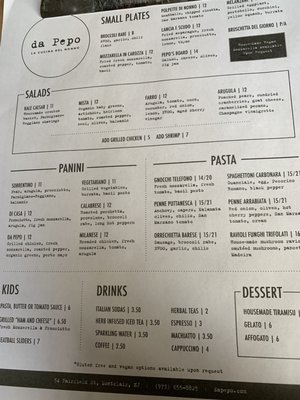 Menu photo 3 Da Pepo Montclair, NJ