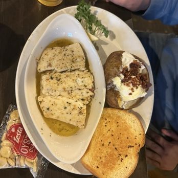 Doogers Seafood & Grill - Halibut with baked potato - Seafood Near Me - Seaside, Oregon