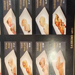Parkwest Bicycle Casino - Sora Nigiri and Sashimi menu