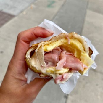 Miller's Twist - Ham, egg and cheese roll - Pretzels Near Me - Philadelphia, Pennsylvania Miller's Twist - Ham, egg and cheese roll - Pretzels Near Me - Philadelphia, Pennsylvania