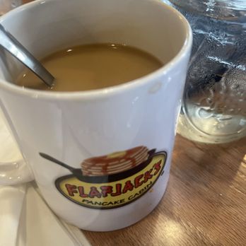 Flapjack's Pancake Cabin - Coffee! They have plenty of creamer on the table which is very convenient - Breakfast & Brunch Near Me - Pigeon Forge, Tennessee