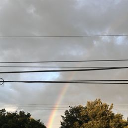 Rainbow seen from their bench