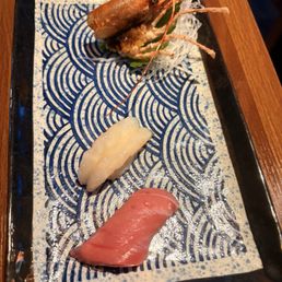 Bf Tuna Chu-Toro Sushi and Sweet Shrimp Sushi Bf Tuna Chu-Toro Sushi and Sweet Shrimp Sushi