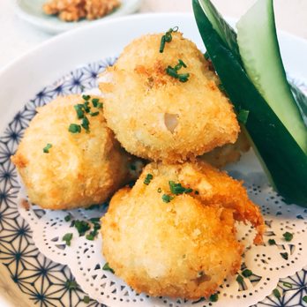 Robata Wasa - Creamy Crab Croquettes. The filling just melts in your mouth - Sushi Bars Near Me - Irvine, California Robata Wasa - Creamy Crab Croquettes. The filling just melts in your mouth - Sushi Bars Near Me - Irvine, California