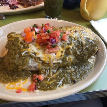 Snooze, an A.M. Eatery - Burrito with green verde sauce -outstanding - Breakfast & Brunch Near Me - Phoenix, Arizona