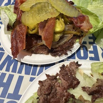 For the Win - Lettuce wrapped no sauce still so good!!!! - Burgers Near Me - Los Angeles, California