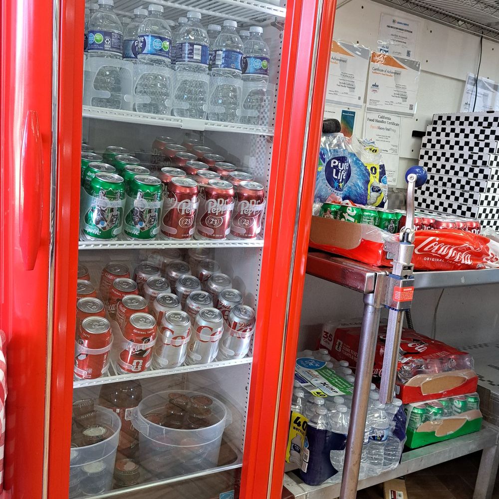 Johnny’s NY Pizzeria - Bottled water and soda cans - Pizza Near Me - Rocklin, California