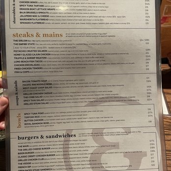 State & Main Kitchen & Bar - The Food Menu - Bars Near Me - Gloucester, Ontario
