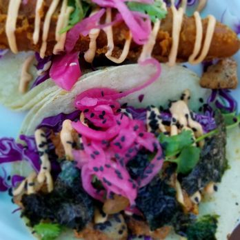 Word on the Street - POKE taco and battered Cod! Perfect crunch on the COD! - Food Trucks Near Me - Talent, Oregon