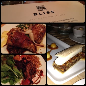Bliss - Monkfish, Duck Confit Salad (altered with duck breast bc they sold out of duck confit), Pecan Pie. - New American Near Me - San Antonio, Texas