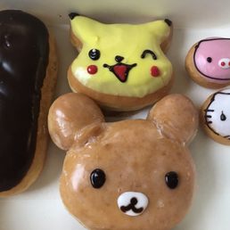 Donuts with cute characters (pikachu, helllo kitty, rilakkuma) Donuts with cute characters (pikachu, helllo kitty, rilakkuma)