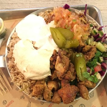 Taboonette - Chicken Shawarma with brown rice.  Super delicious! - Mediterranean Near Me - New York, New York