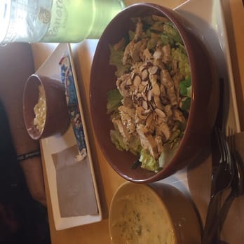 Panera Bread - Half Asian salad and cup of cheese broccoli soup, side apple and yummy iced green tea - Salad Near Me - Monrovia, California Panera Bread - Half Asian salad and cup of cheese broccoli soup, side apple and yummy iced green tea - Salad Near Me - Monrovia, California