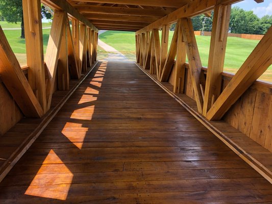Golf course bridge project - This was a newly constructed bridge. We came in cleaned it all up and applied two coats of a stain and sealer in one. End result was great!
