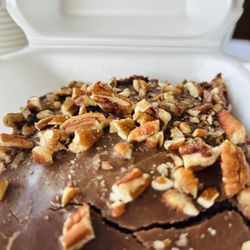 Texas Biergarten - Chocolate Pecan Sheetcake. I had no room to eat it! But taking it home!