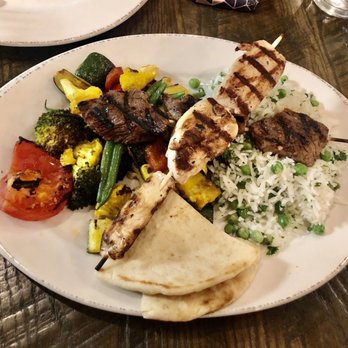 The '401 - Kabob plate beef/chicken combo was my least favorite - American Near Me - Bellaire, Texas