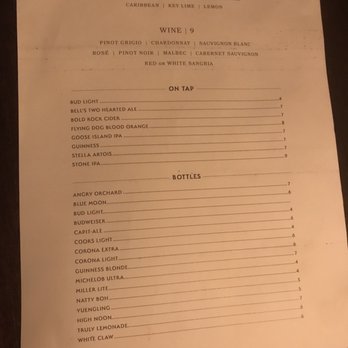 The Waterfront Hotel - Drink menu - New American Near Me - Baltimore, Maryland The Waterfront Hotel - Drink menu - New American Near Me - Baltimore, Maryland