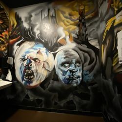 Dragon's Lair Games and Fantasy - Mural in the bathroom