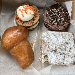 Mazza's Market & Coffee House - Baba Rum Sponge Cake, Carrot Cake and Chocolate Caramel Cake Cup (Gluten free), Crumb Cake