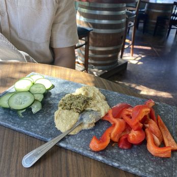 Messina Hof Winery - Hummus plate with veggies - Wine Tours Near Me - Bryan, Texas Messina Hof Winery - Hummus plate with veggies - Wine Tours Near Me - Bryan, Texas