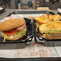 Habit Burger & Grill - Ahí sandwich in whole wheat bun and Santa Barbara char.