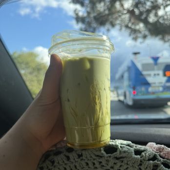 Tous Les Jours - Iced Honey Lavender Matcha Latte - Bakeries Near Me - San Jose, California Tous Les Jours - Iced Honey Lavender Matcha Latte - Bakeries Near Me - San Jose, California