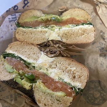 Boichik Bagels - Build Your Own (poppy, untoasted, pink-label cream cheese, nova lox, daikon sprouts, avocado) - Bagels Near Me - Berkeley, California