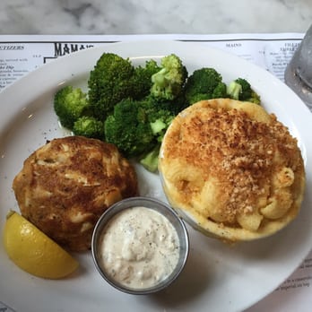 Mama's on the Half Shell - Crab cake and Mac n cheese. So amazing!! - Bars Near Me - Baltimore, Maryland