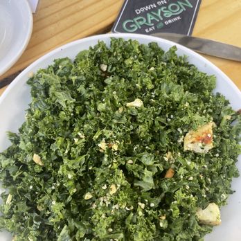 Down On Grayson - Chicken & Kale Salad - New American Near Me - San Antonio, Texas Down On Grayson - Chicken & Kale Salad - New American Near Me - San Antonio, Texas