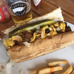 Ryan's Island Cafe - Massive chili dog with fries for under five dollars